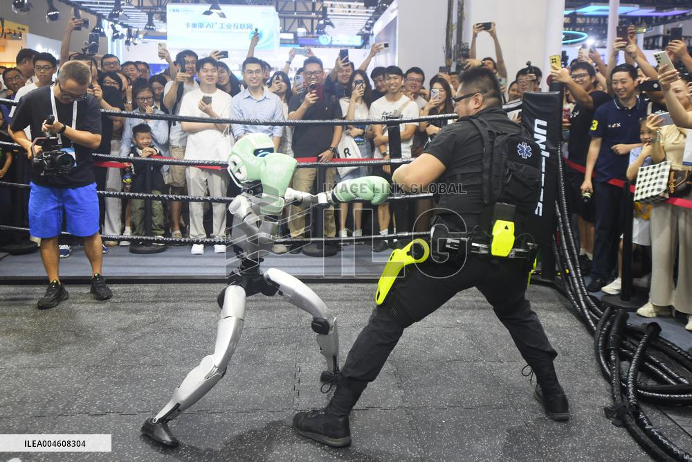 Unitree Boxing Robot at 2025 WAIC in Shanghai