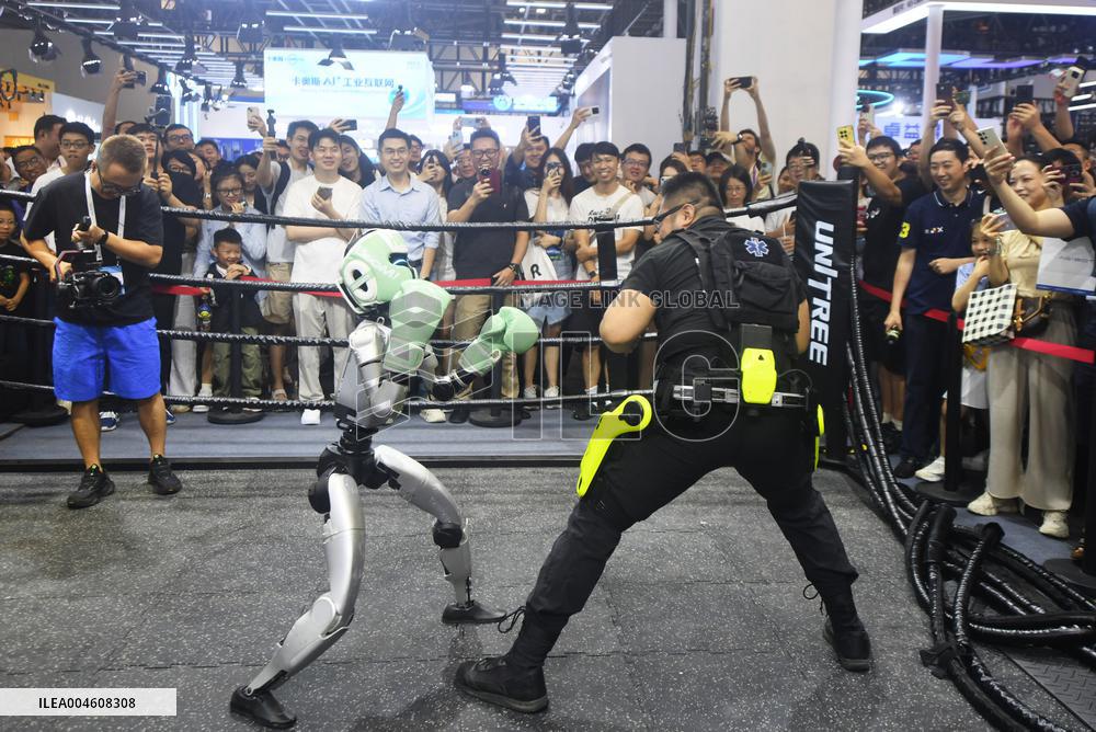 Unitree Boxing Robot at 2025 WAIC in Shanghai