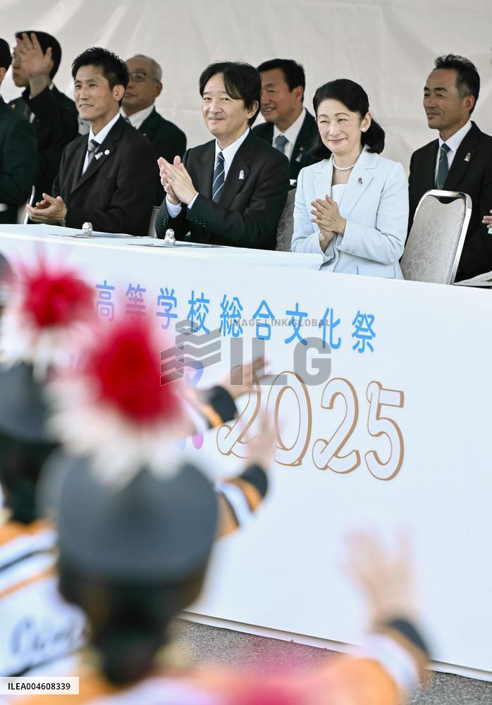 Japan crown prince at high school cultural festival