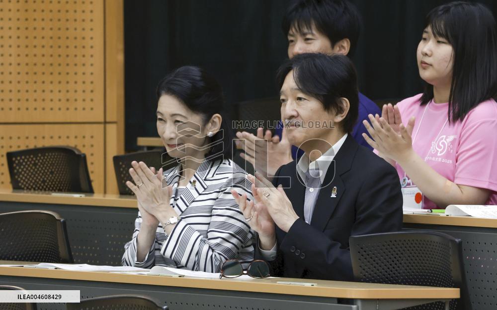 Japan crown prince at high school cultural festival