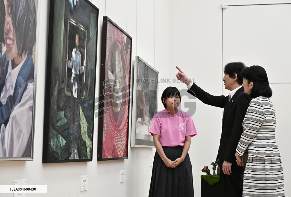 Japan crown prince at high school cultural festival