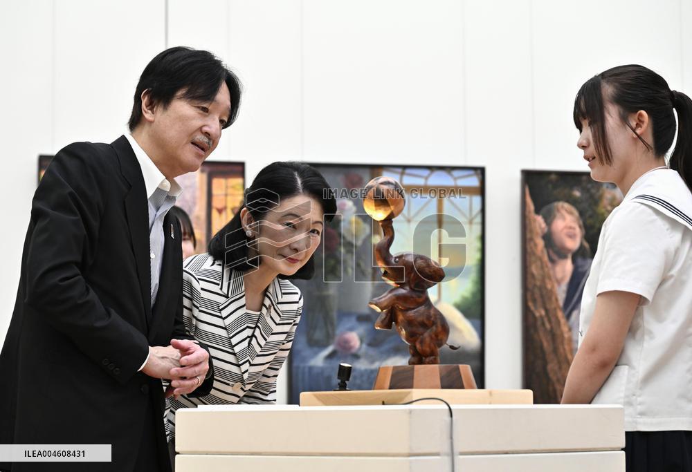 Japan crown prince at high school cultural festival