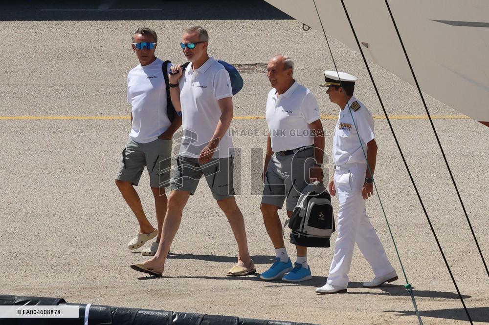 King Felipe VI sails on the Aifos - Mallorca