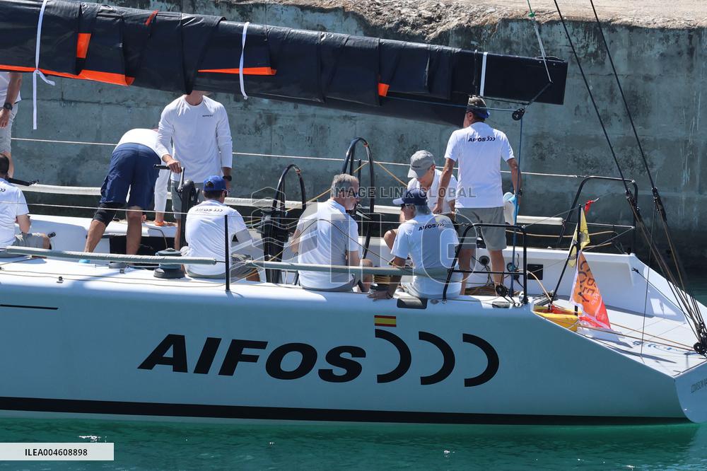 King Felipe VI sails on the Aifos - Mallorca