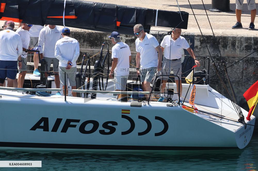 King Felipe VI sails on the Aifos - Mallorca