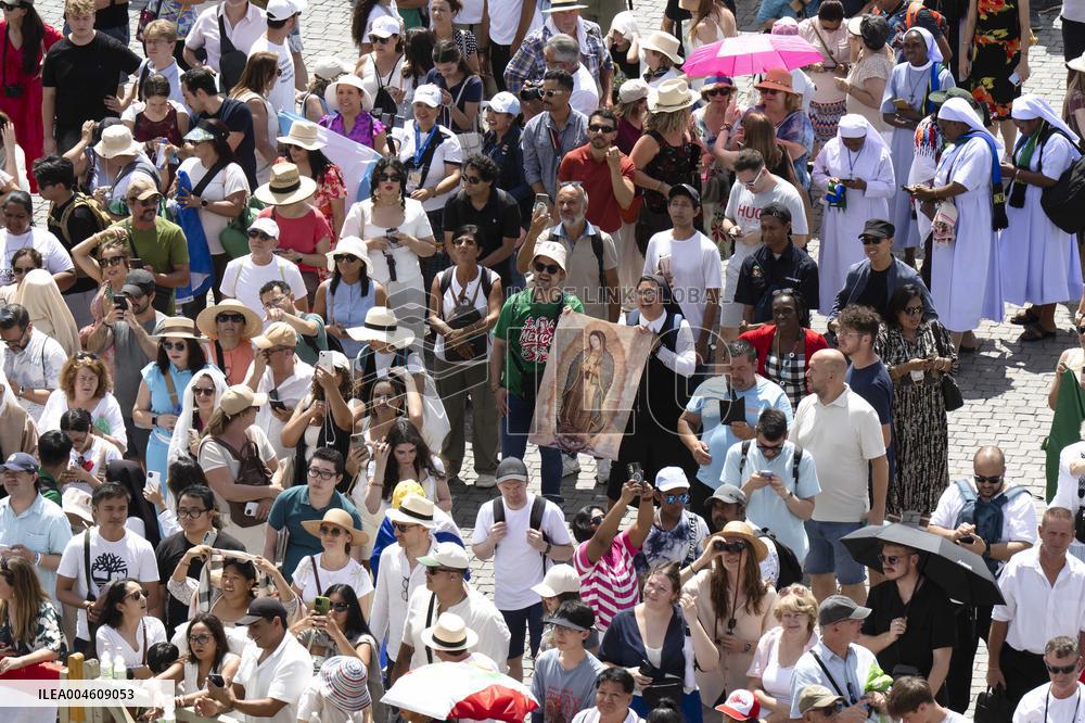 Pope Leo XIV Delivers Angelus Prayer - Vatican