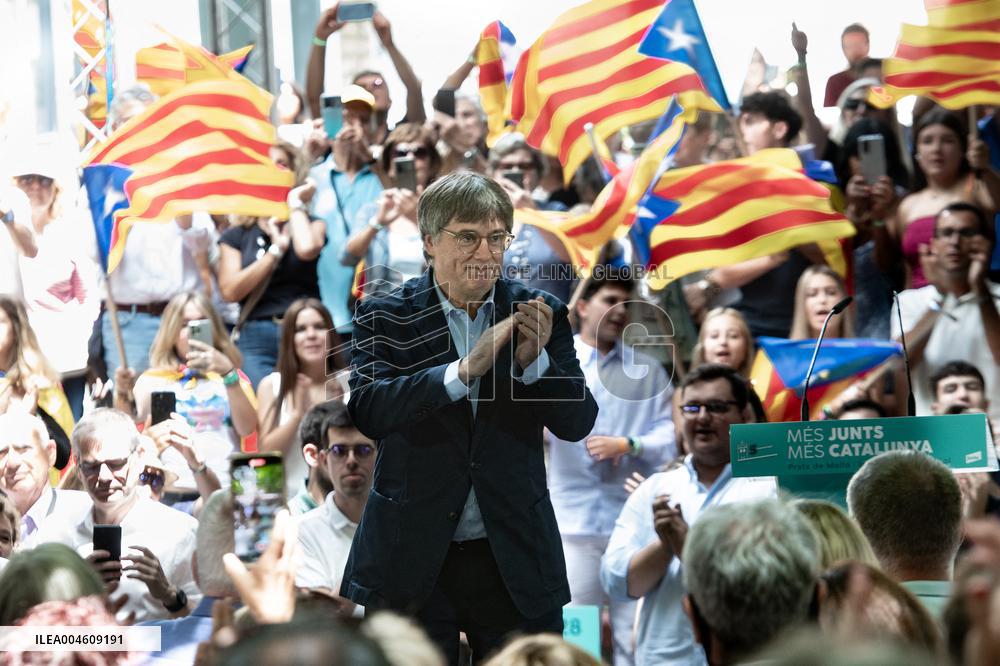 Puigdemont at the 5th anniversary of Junts - Prats-de-Mollo-la-Preste
