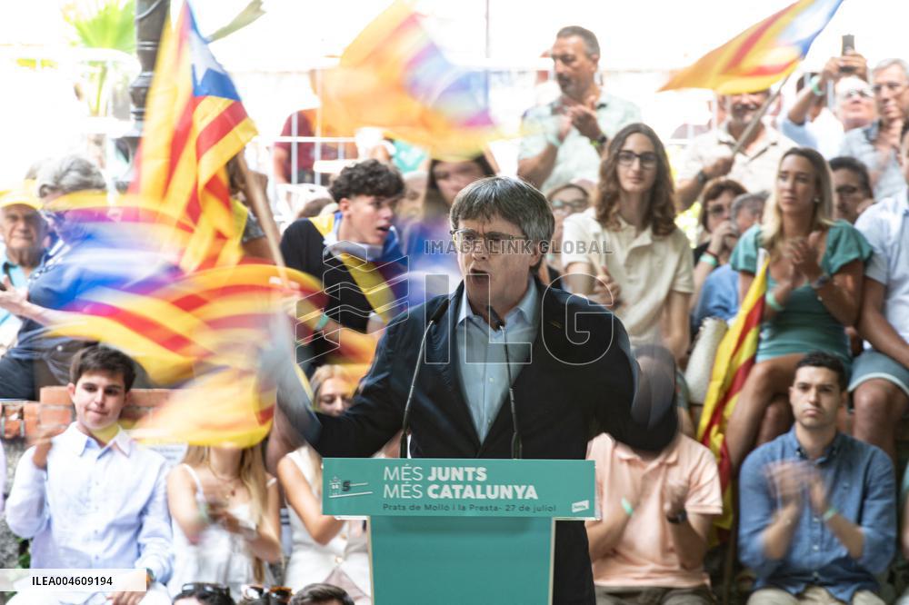 Puigdemont at the 5th anniversary of Junts - Prats-de-Mollo-la-Preste