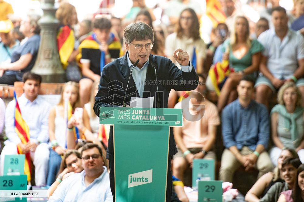 Puigdemont at the 5th anniversary of Junts - Prats-de-Mollo-la-Preste
