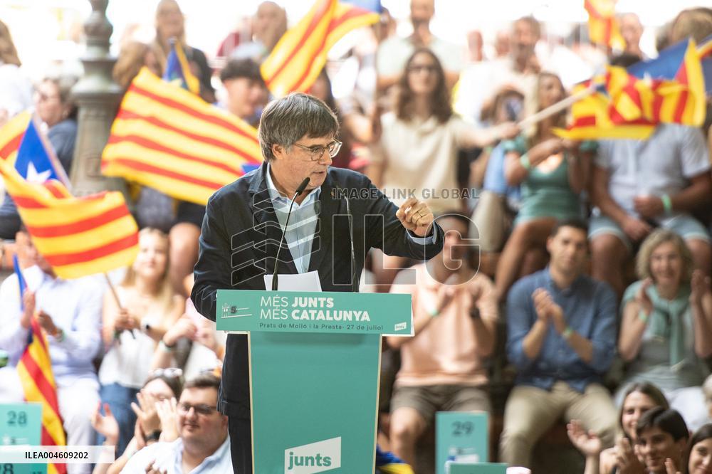 Puigdemont at the 5th anniversary of Junts - Prats-de-Mollo-la-Preste