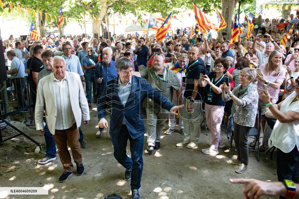 Puigdemont at the 5th anniversary of Junts - Prats-de-Mollo-la-Preste