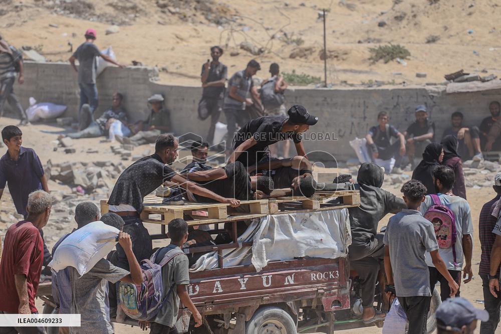Humanitarian Aid Relief with Beginning of Airdrop Operations - Gaza