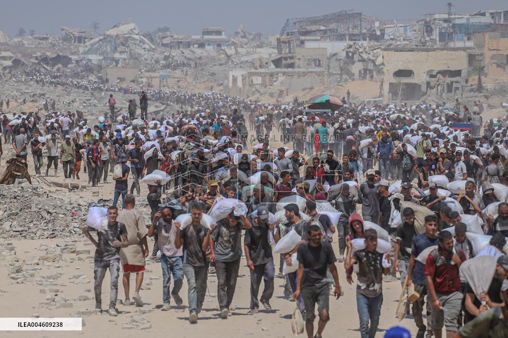 Humanitarian Aid Relief with Beginning of Airdrop Operations - Gaza