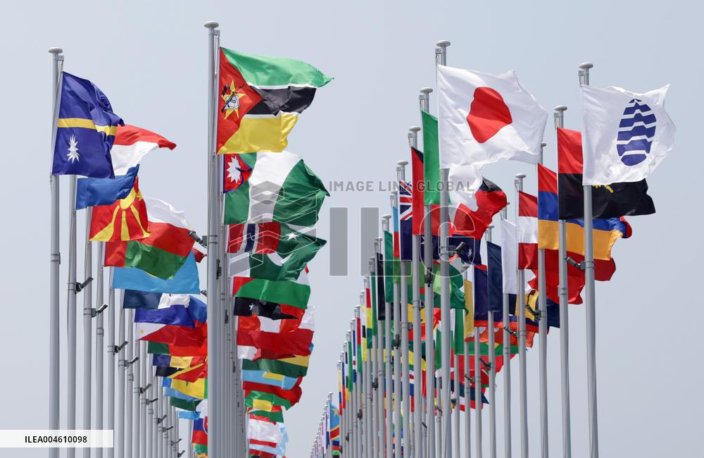 Flags at the Osaka-Kansai Expo