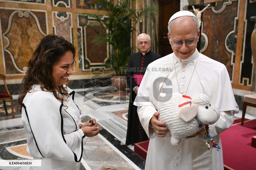 Pope Leo XIV Meets Young Peruvians Participating In The Jubilee - Vatican