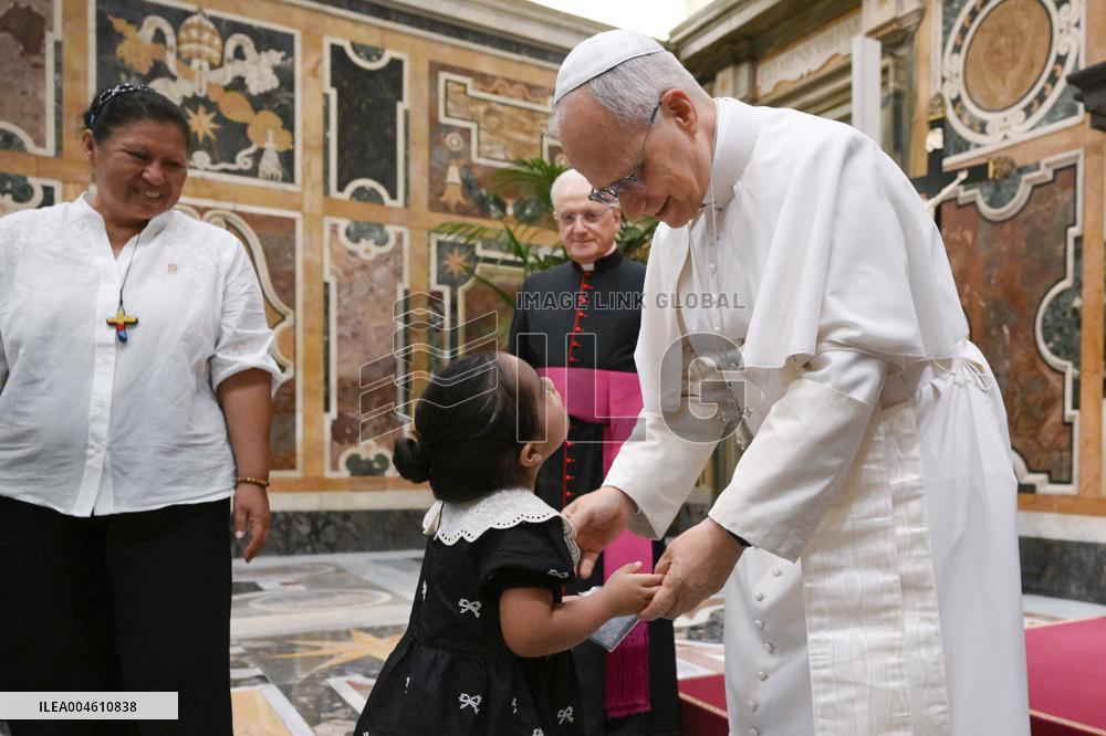 Pope Leo XIV Meets Young Peruvians Participating In The Jubilee - Vatican