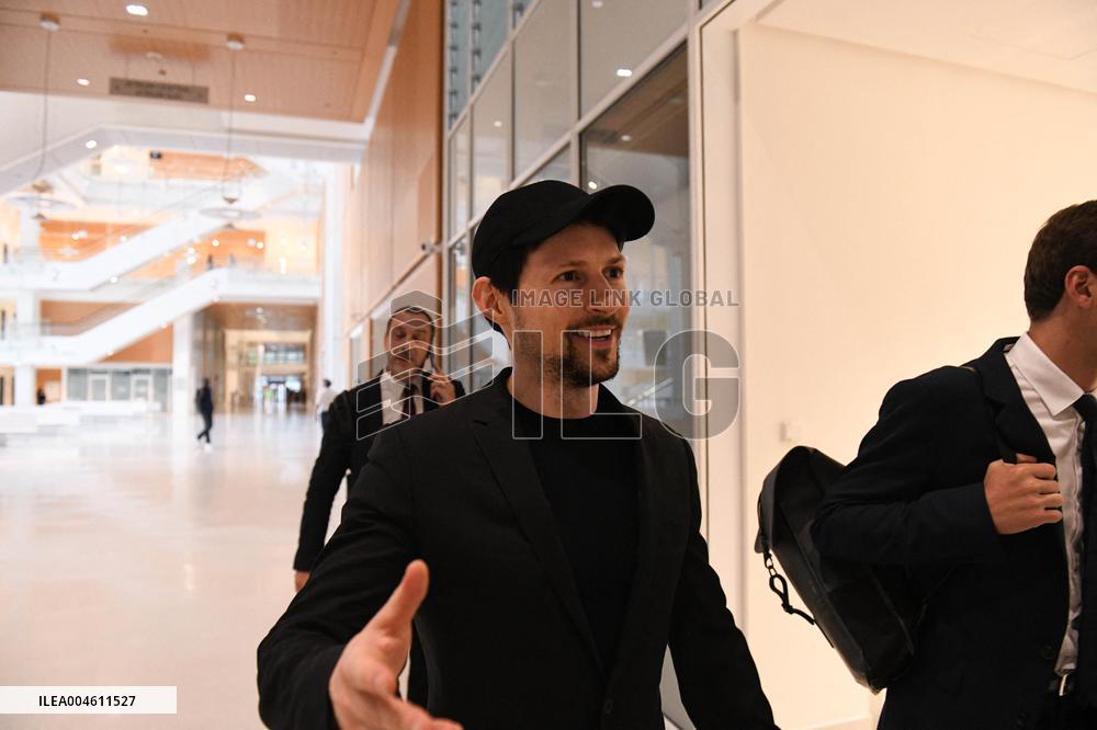 Telegram CEO Pavel Durov Leaves the Paris Criminal Court  - France