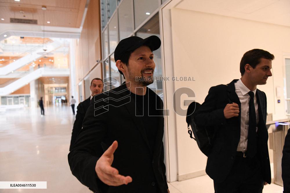 Telegram CEO Pavel Durov Leaves the Paris Criminal Court  - France