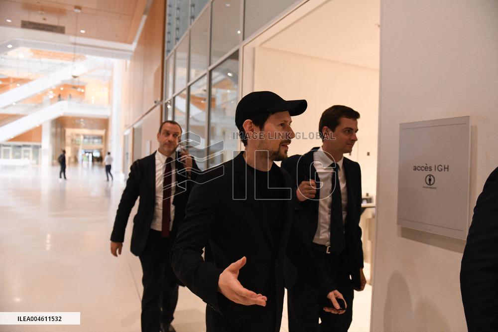 Telegram CEO Pavel Durov Leaves the Paris Criminal Court  - France