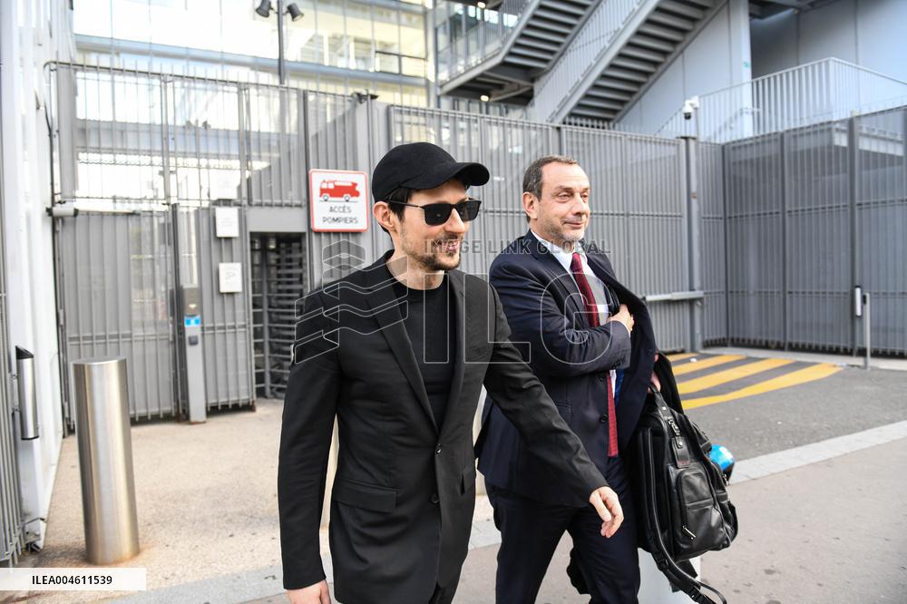 Telegram CEO Pavel Durov Leaves the Paris Criminal Court  - France