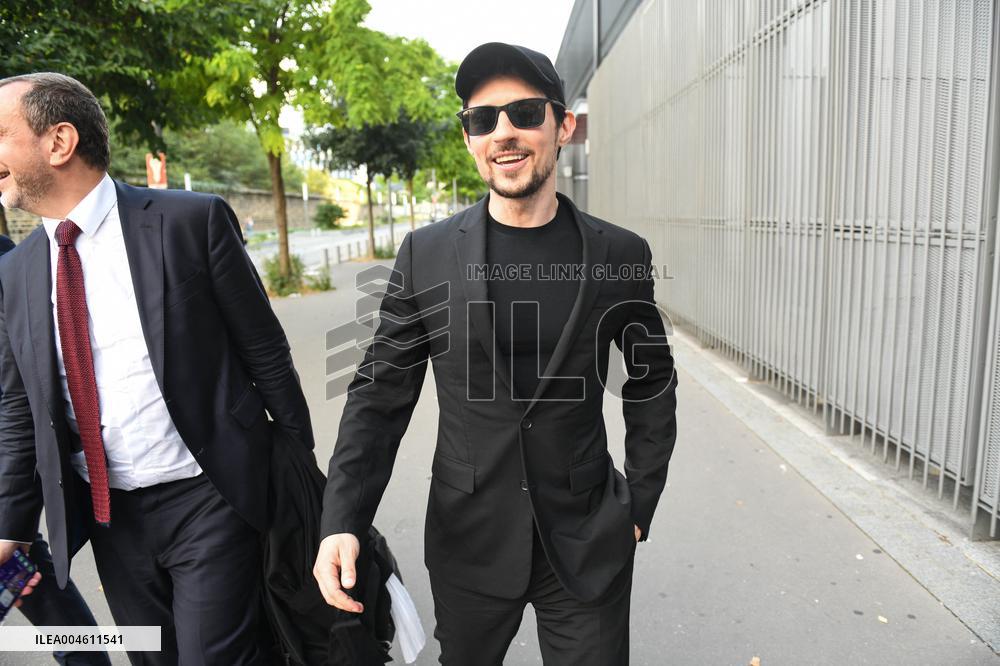 Telegram CEO Pavel Durov Leaves the Paris Criminal Court  - France