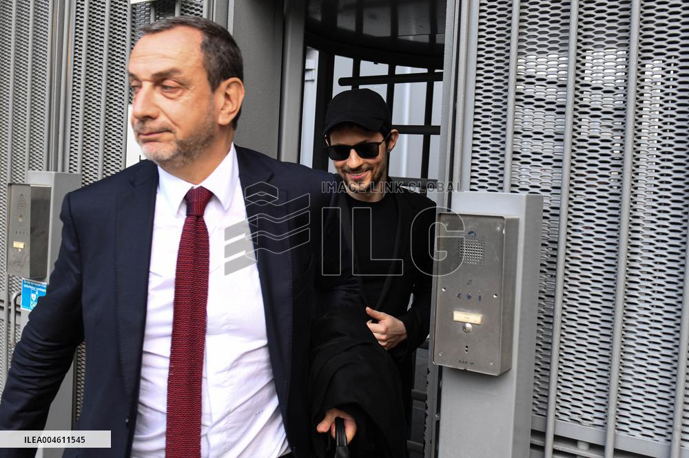 Telegram CEO Pavel Durov Leaves the Paris Criminal Court  - France