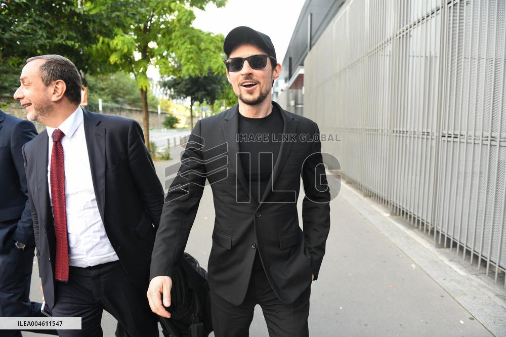 Telegram CEO Pavel Durov Leaves the Paris Criminal Court  - France