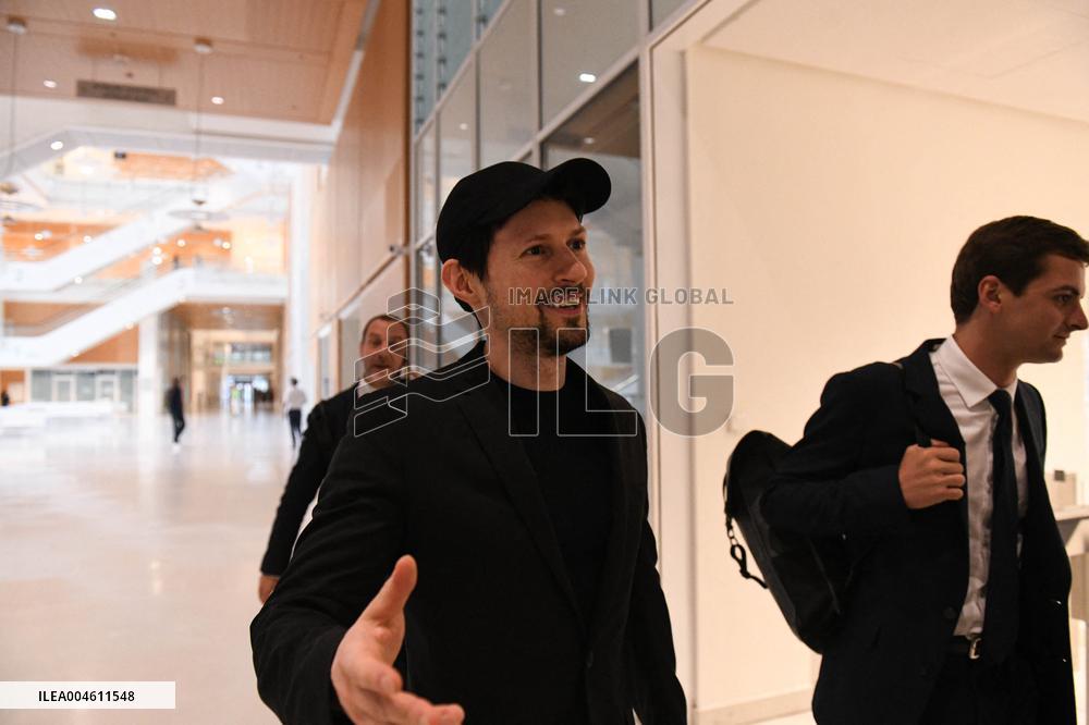 Telegram CEO Pavel Durov Leaves the Paris Criminal Court  - France