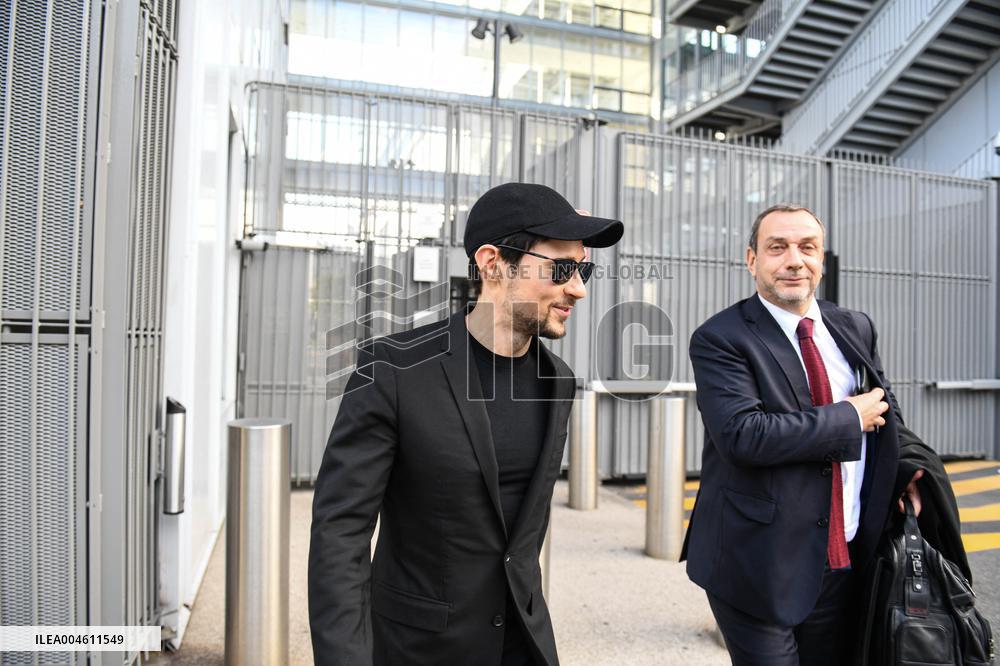 Telegram CEO Pavel Durov Leaves the Paris Criminal Court  - France