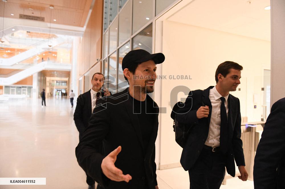 Telegram CEO Pavel Durov Leaves the Paris Criminal Court  - France
