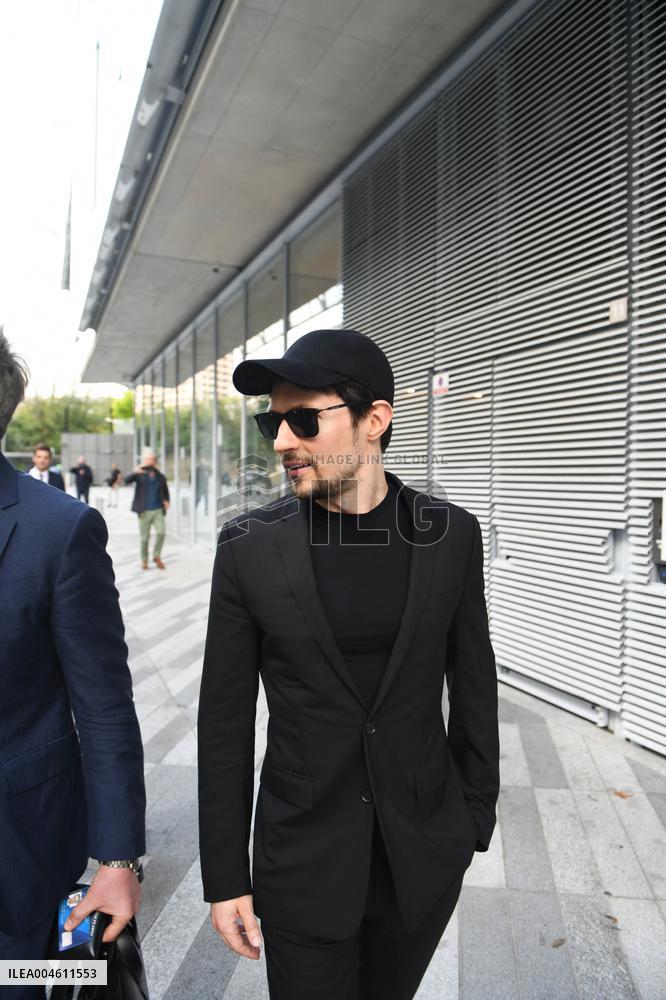Telegram CEO Pavel Durov Leaves the Paris Criminal Court  - France