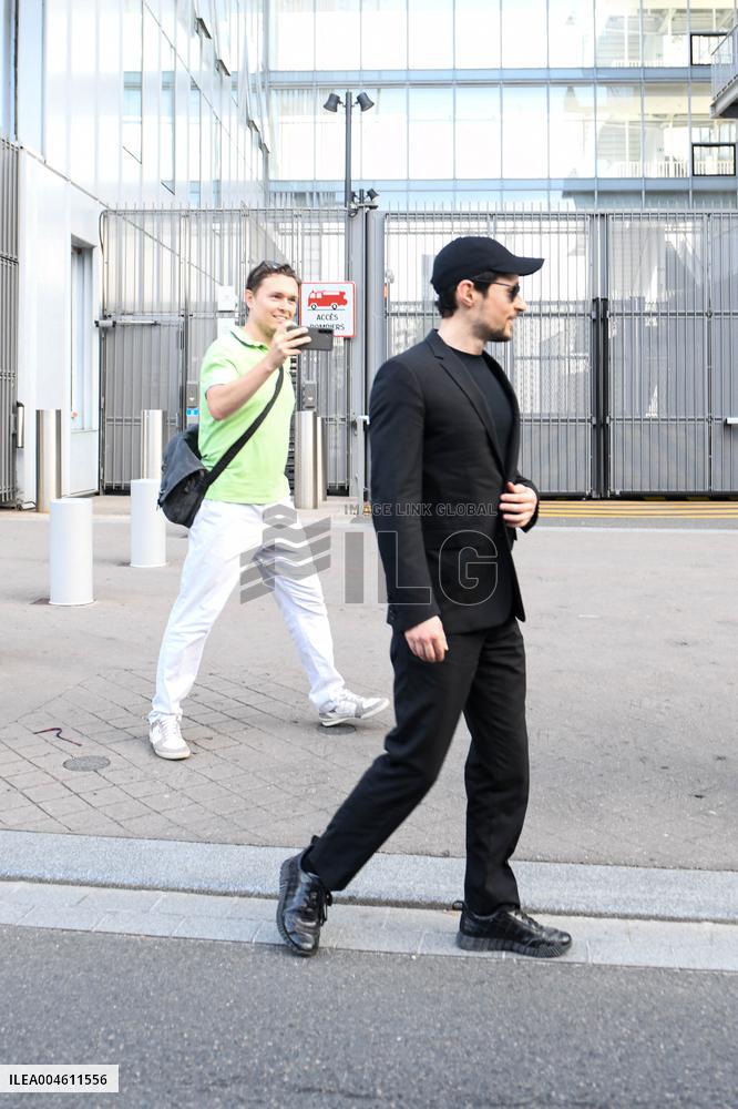 Telegram CEO Pavel Durov Leaves the Paris Criminal Court  - France