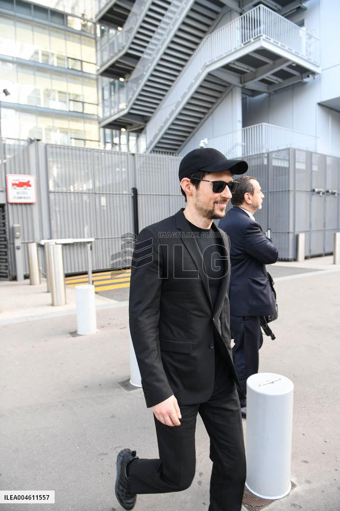 Telegram CEO Pavel Durov Leaves the Paris Criminal Court  - France