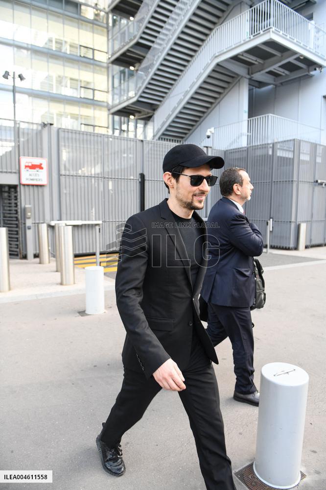 Telegram CEO Pavel Durov Leaves the Paris Criminal Court  - France