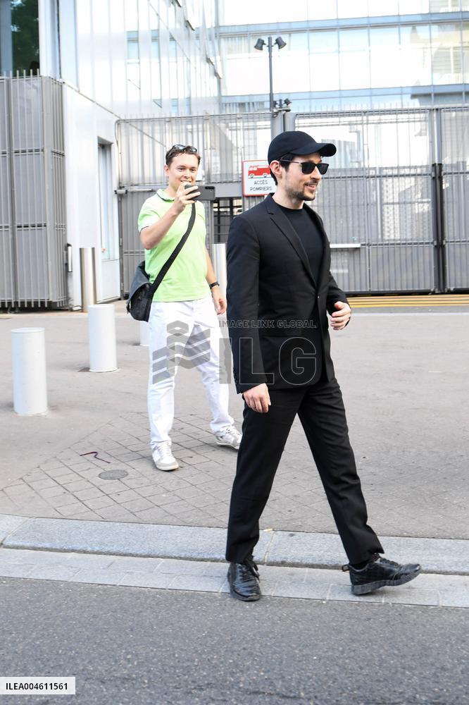 Telegram CEO Pavel Durov Leaves the Paris Criminal Court  - France