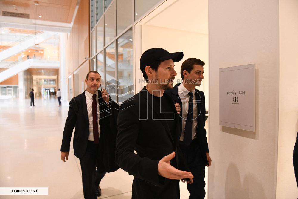 Telegram CEO Pavel Durov Leaves the Paris Criminal Court  - France