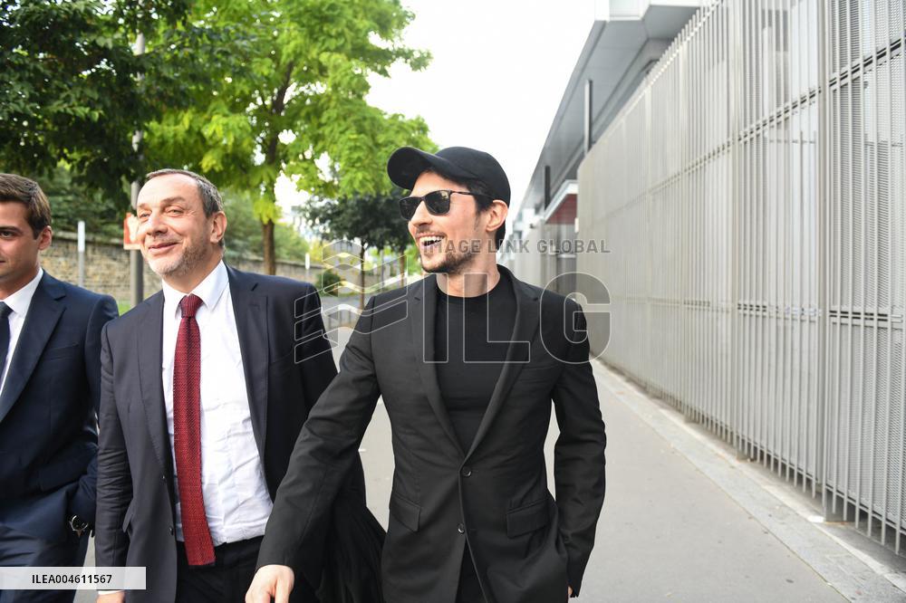 Telegram CEO Pavel Durov Leaves the Paris Criminal Court  - France
