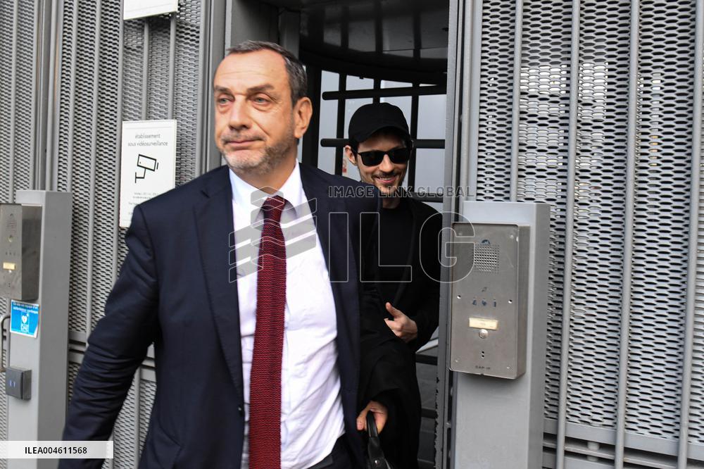 Telegram CEO Pavel Durov Leaves the Paris Criminal Court  - France