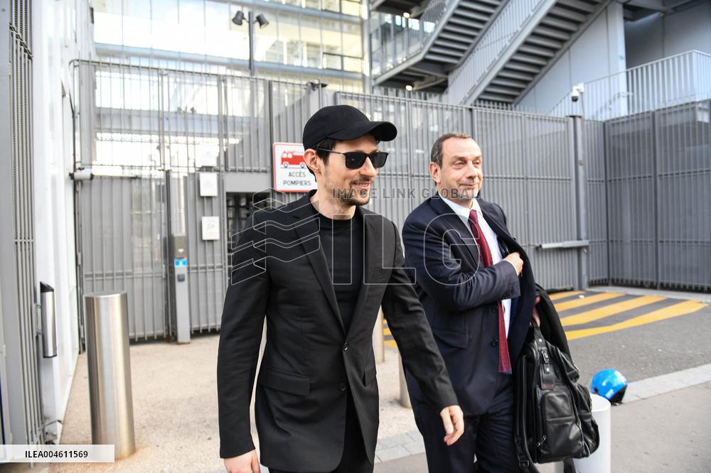 Telegram CEO Pavel Durov Leaves the Paris Criminal Court  - France
