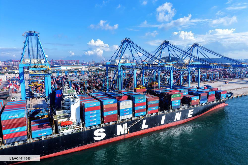 Qingdao Port Container Trade