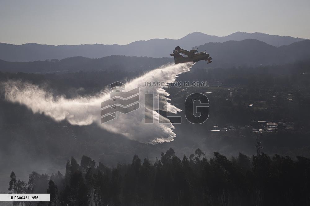 Situation 2 Declared for Active Fire in Salvaterra do Mino - Spain