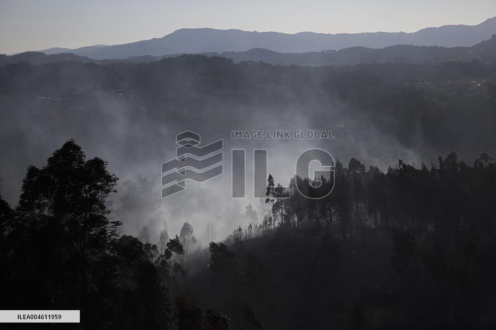 Situation 2 Declared for Active Fire in Salvaterra do Mino - Spain