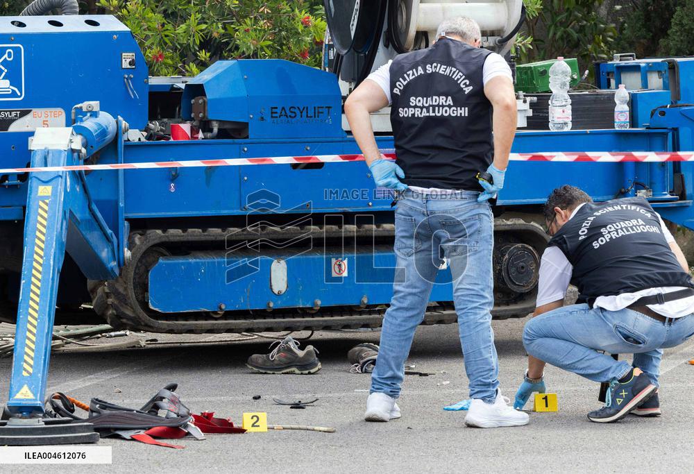 Pompeii Workplace Accident Injures Two in Mobile Basket - Italy