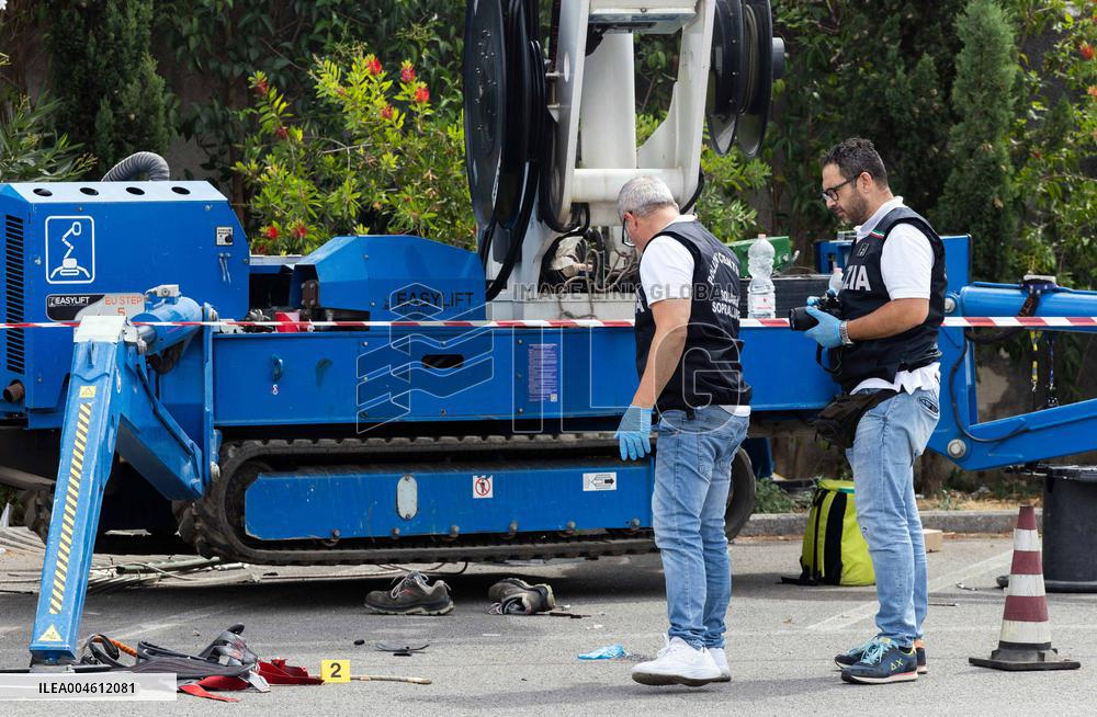 Pompeii Workplace Accident Injures Two in Mobile Basket - Italy