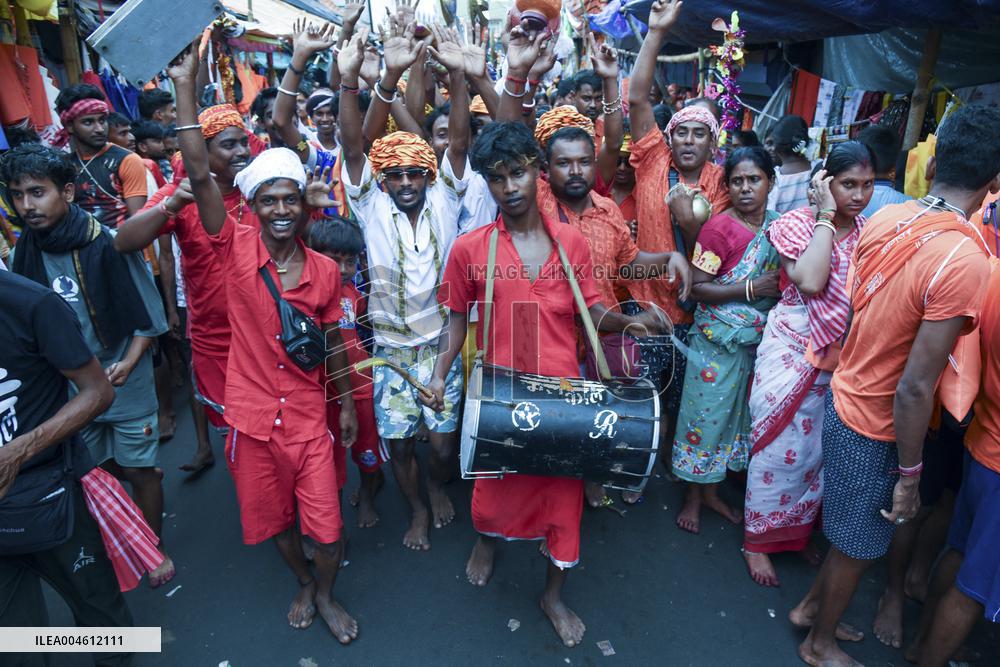 Devotees Carry Ganga Water in Pilgrimage - India