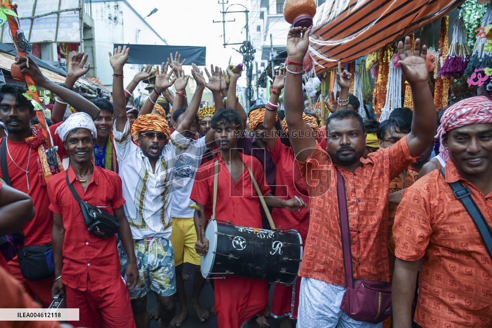 Devotees Carry Ganga Water in Pilgrimage - India