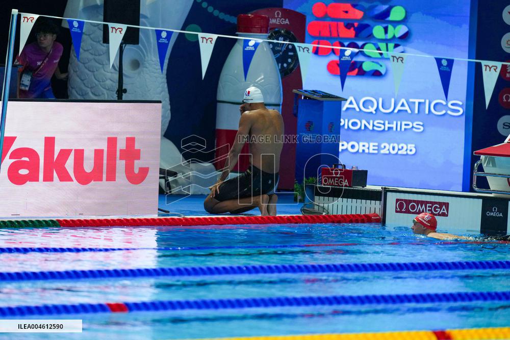 Yohann Ndoye Brouard Wins Bronze in 100 m Backstroke at World Swimming Championships - Singapore
