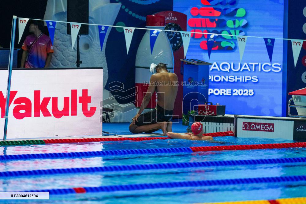 Yohann Ndoye Brouard Wins Bronze in 100 m Backstroke at World Swimming Championships - Singapore