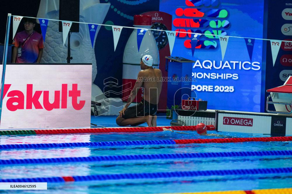 Yohann Ndoye Brouard Wins Bronze in 100 m Backstroke at World Swimming Championships - Singapore