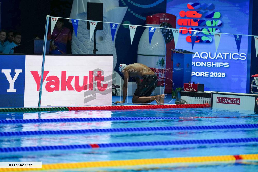 Yohann Ndoye Brouard Wins Bronze in 100 m Backstroke at World Swimming Championships - Singapore